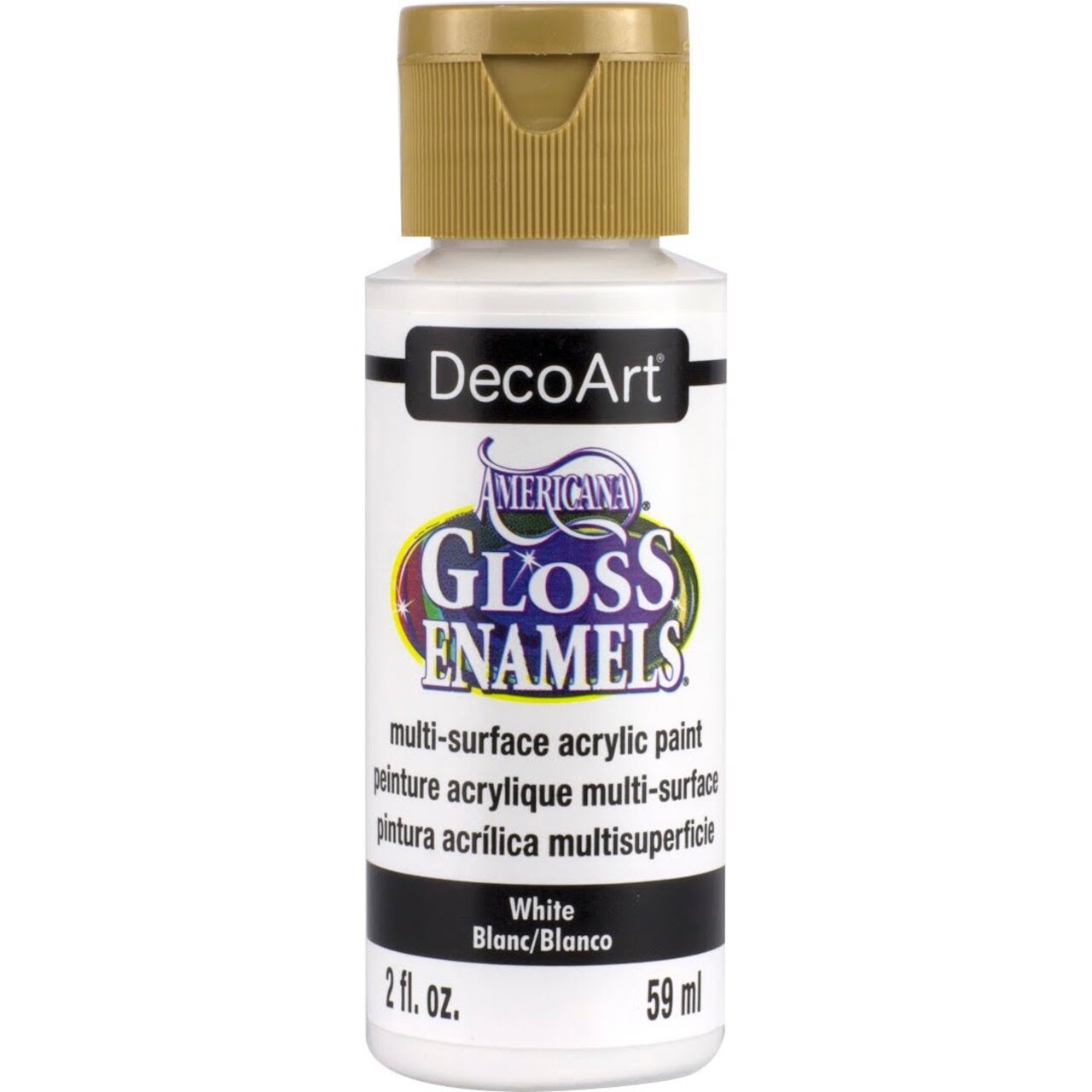 DecoArt Americana Gloss Enamels Acrylic Paint 2 oz – Durable Gloss Finish for Wood, Glass & Ceramics
